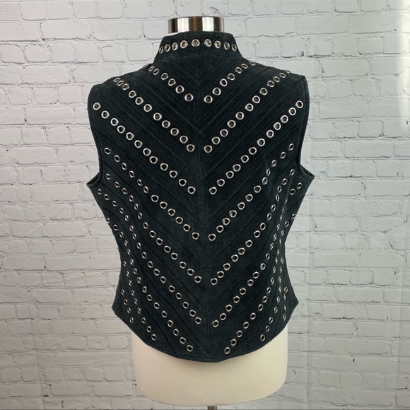 Suede Grommet Vest by Catherine Stewart - Picture 4 of 10